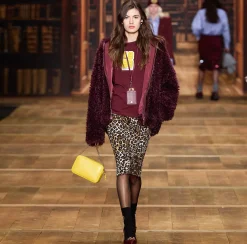 Elisabetta Franchi Skirts|Animalier crêpe midi skirt Animalprint