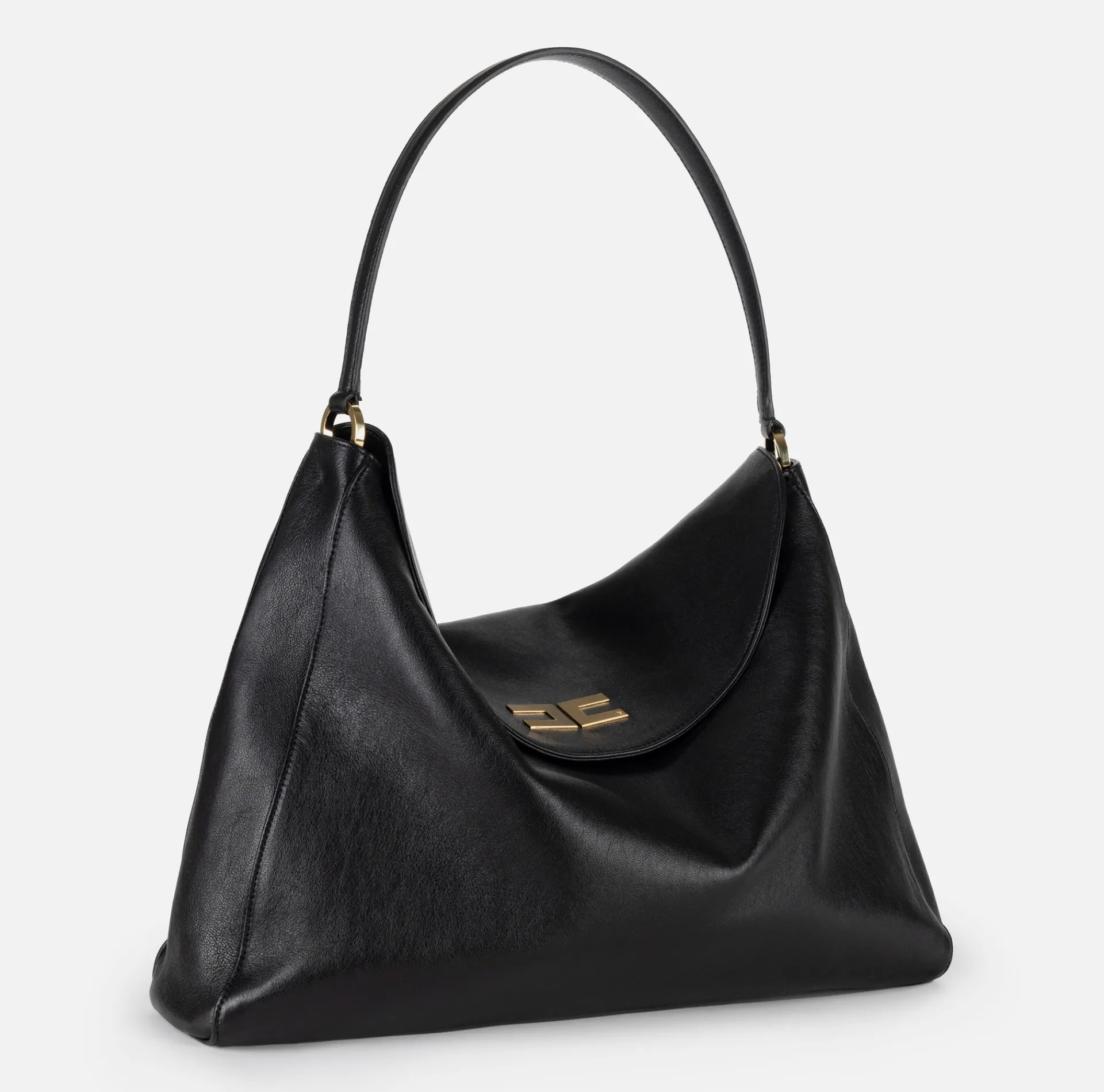 Elisabetta Franchi Shoulder Bags|Avenue Bag Large Hobo Black