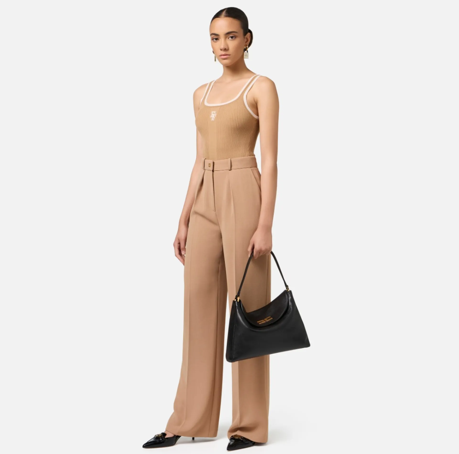 Elisabetta Franchi Shoulder Bags|Avenue Bag Medium Hobo Black