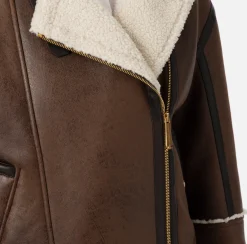 Elisabetta Franchi Coats And Jackets|Aviator faux jacket Leather