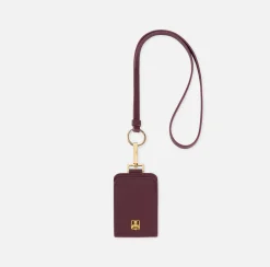 Elisabetta Franchi Key Chains And Charms|Badge holder in leather-effect synthetic material RougeNoir