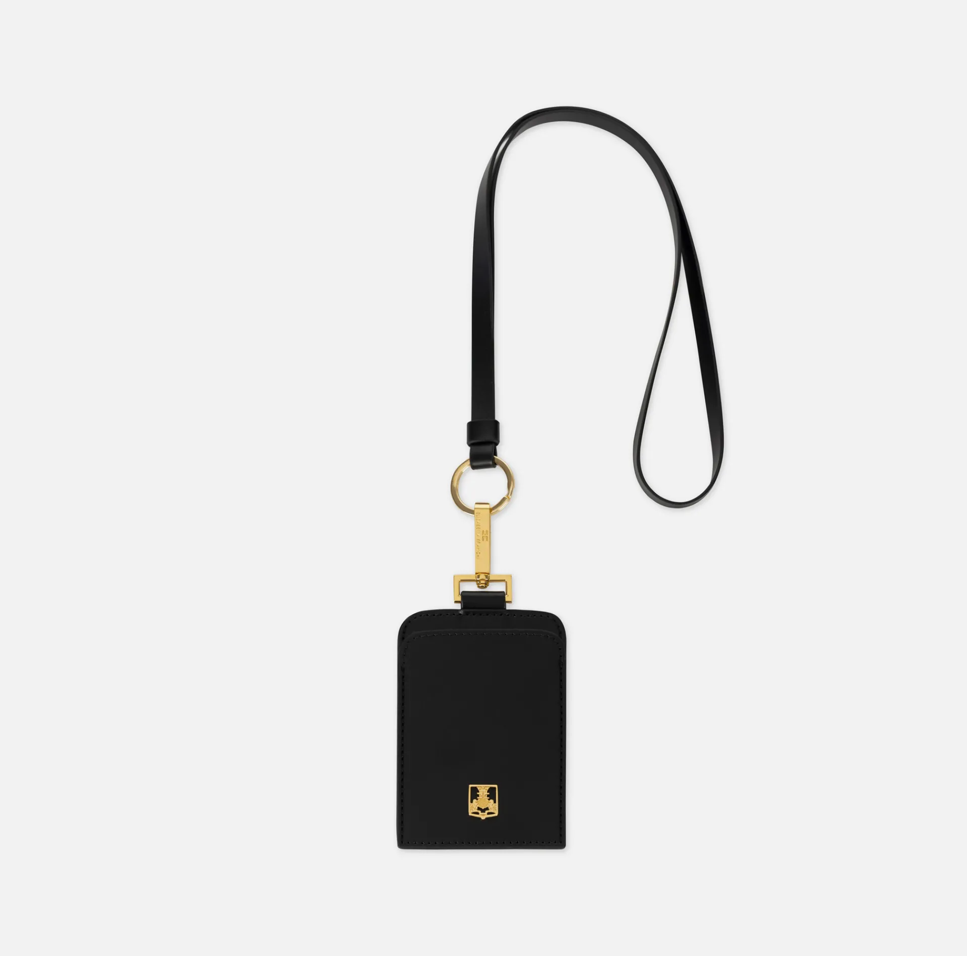 Elisabetta Franchi Key Chains And Charms|Badge holder in leather-effect synthetic material Black