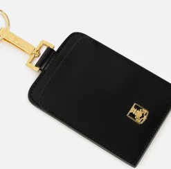 Elisabetta Franchi Key Chains And Charms|Badge holder in leather-effect synthetic material Black