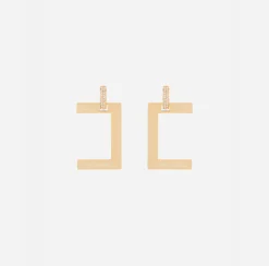 Elisabetta Franchi Jewelry|Bag Iconic Earrings Gold