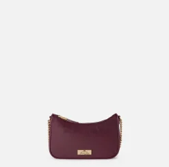 Elisabetta Franchi Shoulder Bags|Bag with double shoulder strap and logo RougeNoir