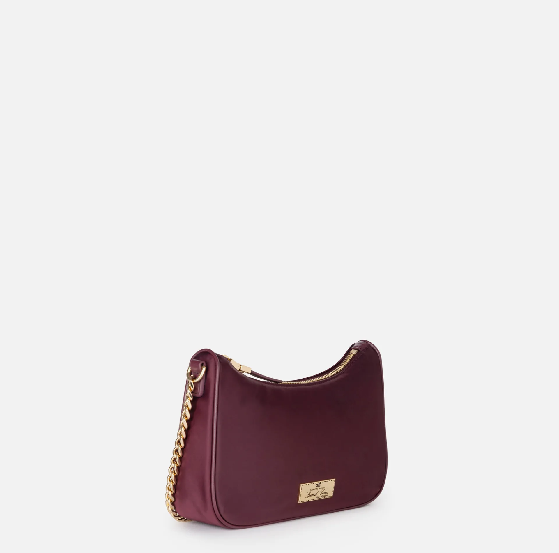 Elisabetta Franchi Shoulder Bags|Bag with double shoulder strap and logo RougeNoir