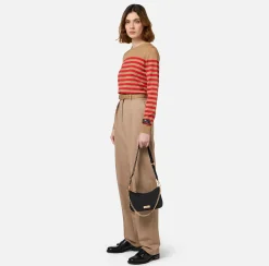 Elisabetta Franchi Shoulder Bags|Bag with double shoulder strap and logo Black