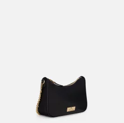 Elisabetta Franchi Shoulder Bags|Bag with double shoulder strap and logo Black