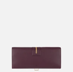 Elisabetta Franchi Clutch|Baguette bag in leather-effect material with zip RougeNoir