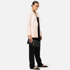 Elisabetta Franchi Clutch|Baguette bag in leather-effect material with zip Black
