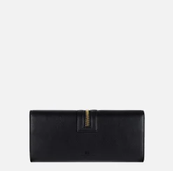 Elisabetta Franchi Clutch|Baguette bag in leather-effect material with zip Black