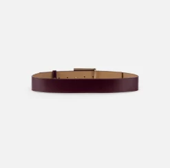 Elisabetta Franchi Belts|Belt in synthetic material with leather effect and logo plaque