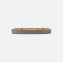 Elisabetta Franchi Belts|Belt in synthetic material with leather effect and logo loops Steel