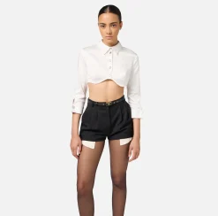 Elisabetta Franchi Belts|Belt with enamelled box buckle Black