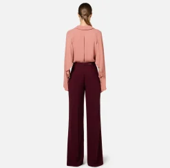 Elisabetta Franchi Shirts And Blouses|Blouse in georgette fabric with foulard scarf Blush