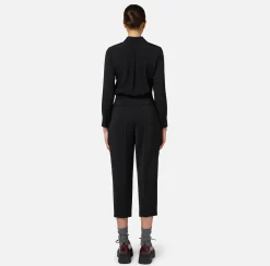 Elisabetta Franchi Shirts And Blouses|Blouse in jacquard georgette fabric with lettering Black