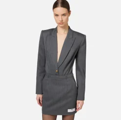 Elisabetta Franchi Jackets And Trench Coats|Bodysuit-style jacket in cool wool