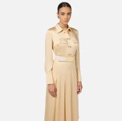 Elisabetta Franchi Belts|Bold Monogram Belt Butter