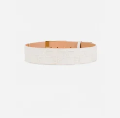 Elisabetta Franchi Belts|Bold Monogram Belt Butter