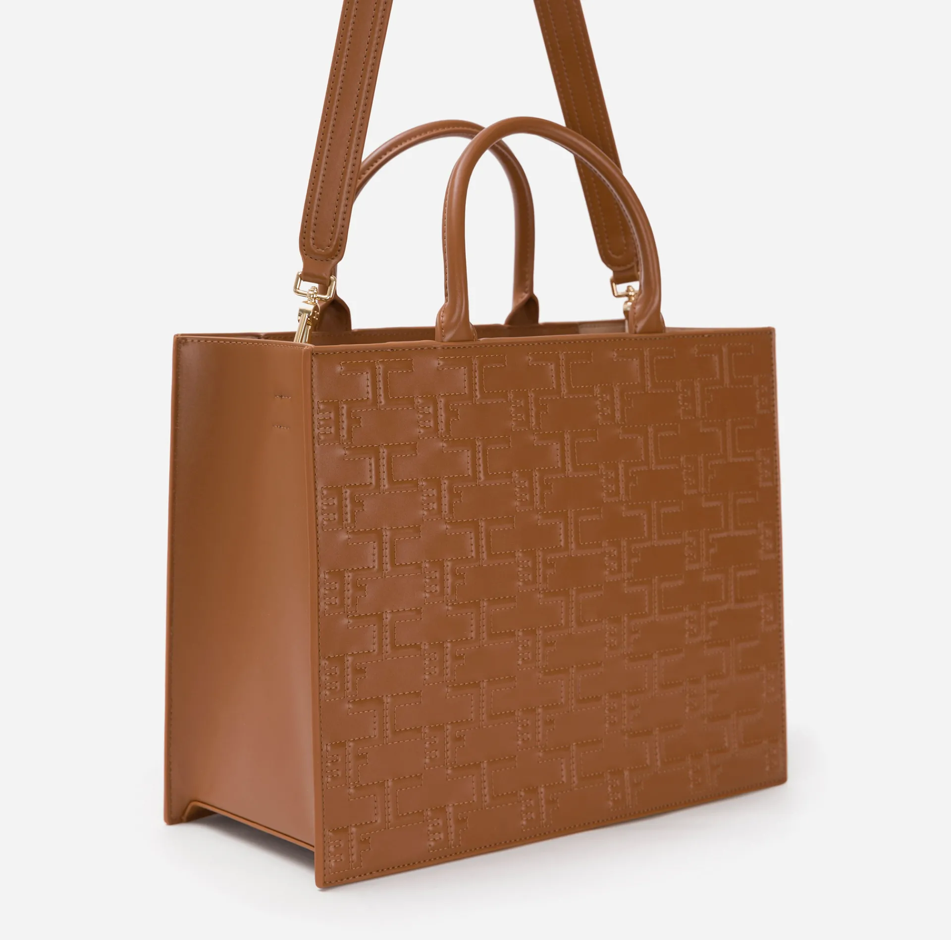 Elisabetta Franchi Handbags|Bold Monogram Large Shopper