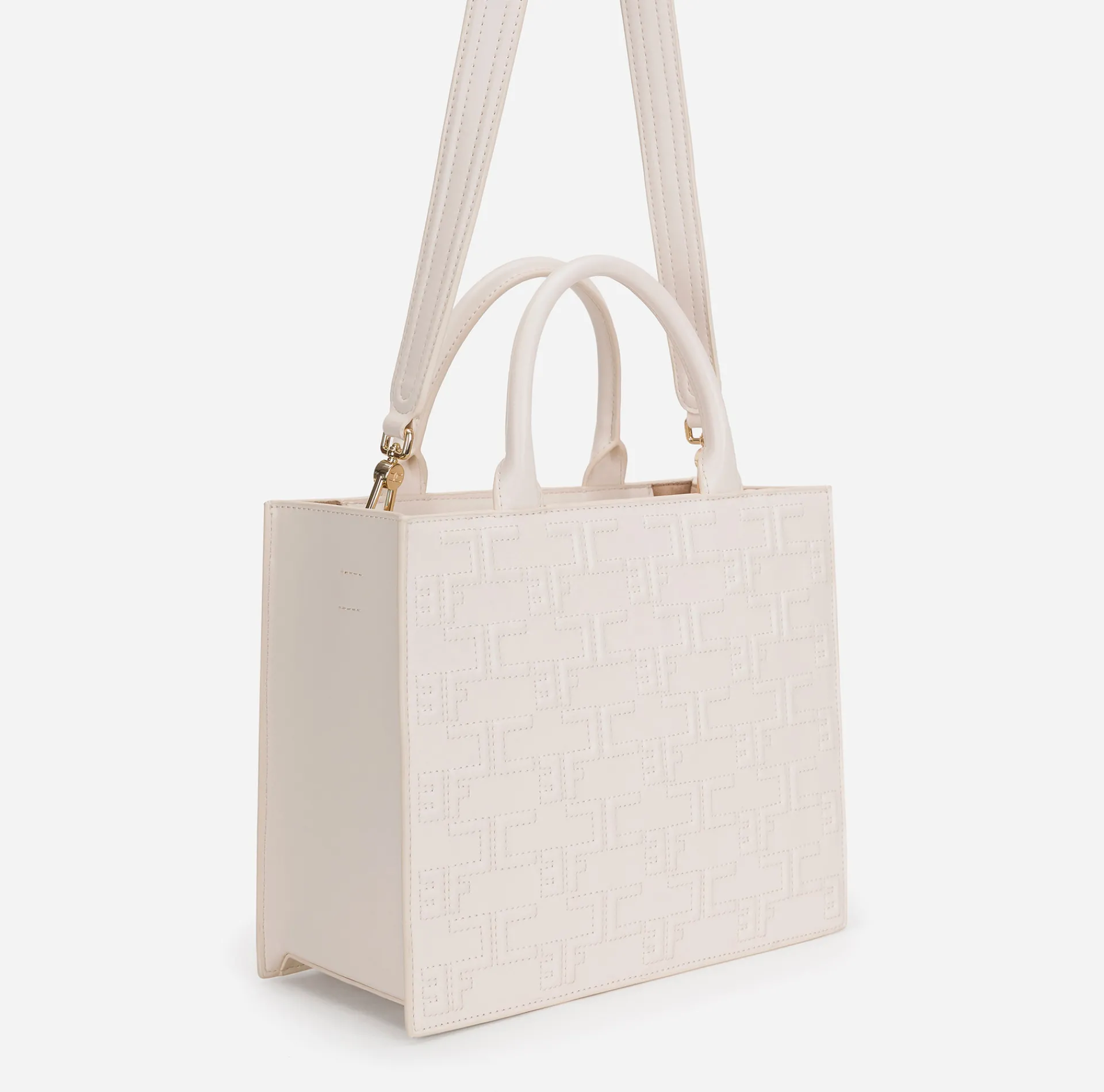 Elisabetta Franchi Handbags|Bold Monogram Medium Shopper