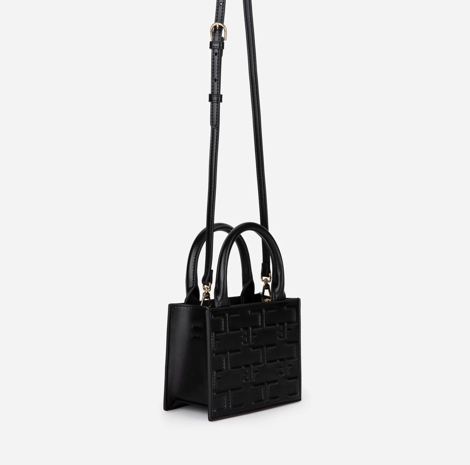 Elisabetta Franchi Handbags|Bold Monogram Mini Shopper