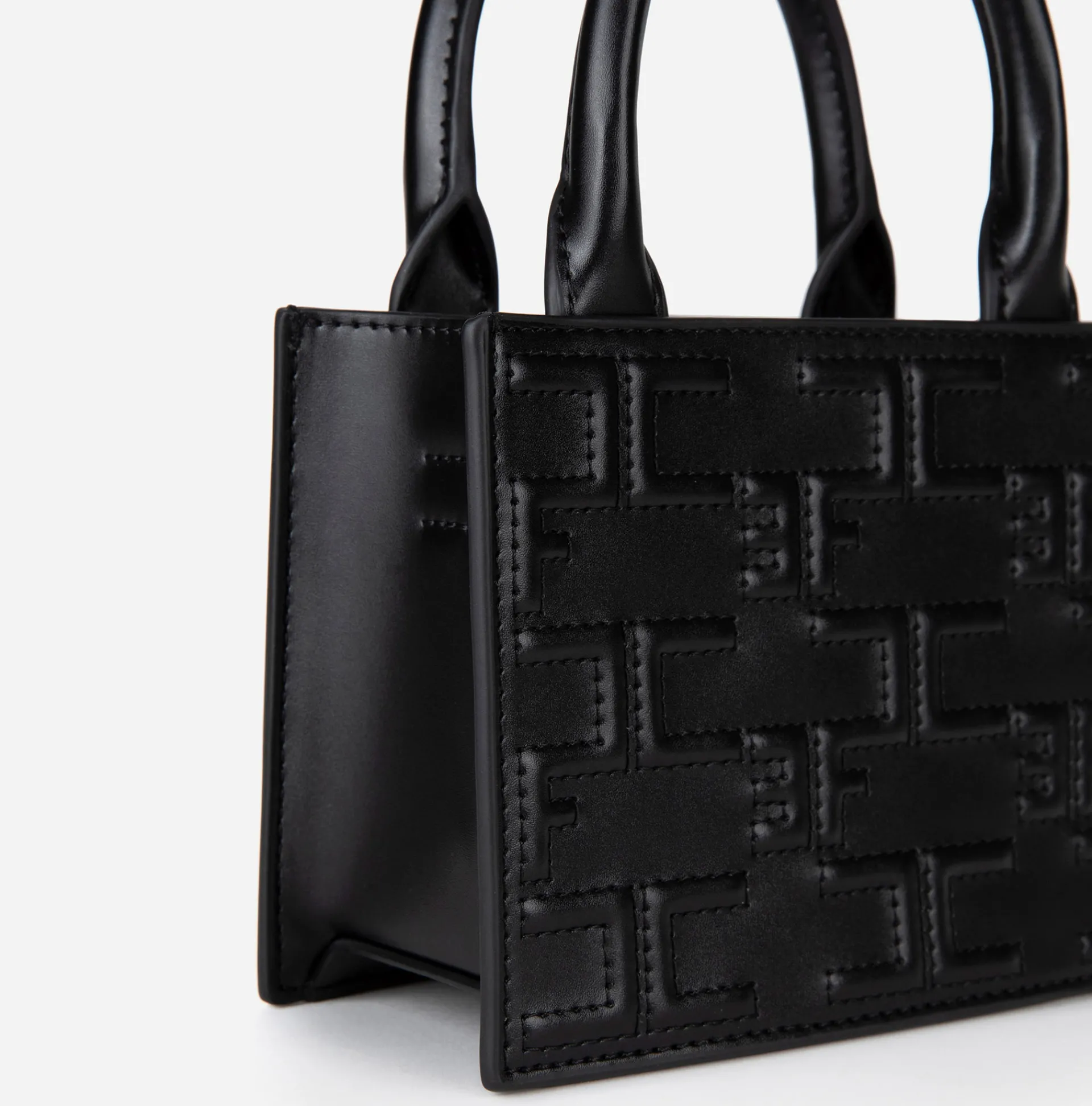 Elisabetta Franchi Handbags|Bold Monogram Mini Shopper