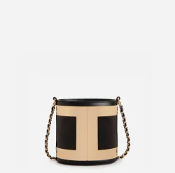 Elisabetta Franchi Strap Bags|Bucket bag with logo Black