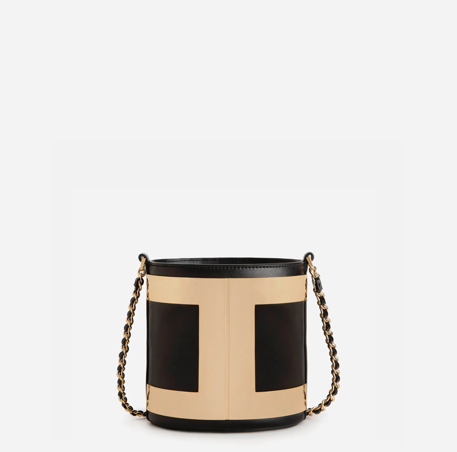 Elisabetta Franchi Strap Bags|Bucket bag with logo Black