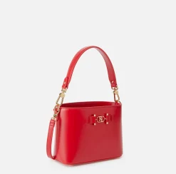 Elisabetta Franchi Handbags|Bucket bag with logo horsebit RedPassion