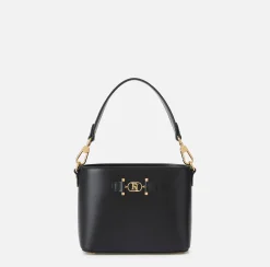 Elisabetta Franchi Handbags|Bucket bag with logo horsebit Black