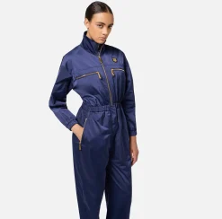 Elisabetta Franchi Jumpsuits|Cargo jumpsuit in technical nylon with zip Navy