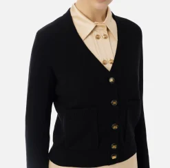 Elisabetta Franchi Knitwear And Sweatshirts|Cashmere blend cardigan Black