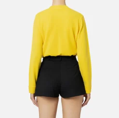 Elisabetta Franchi Knitwear And Sweatshirts|Cashmere blend pullover with logo Mimosa/Black