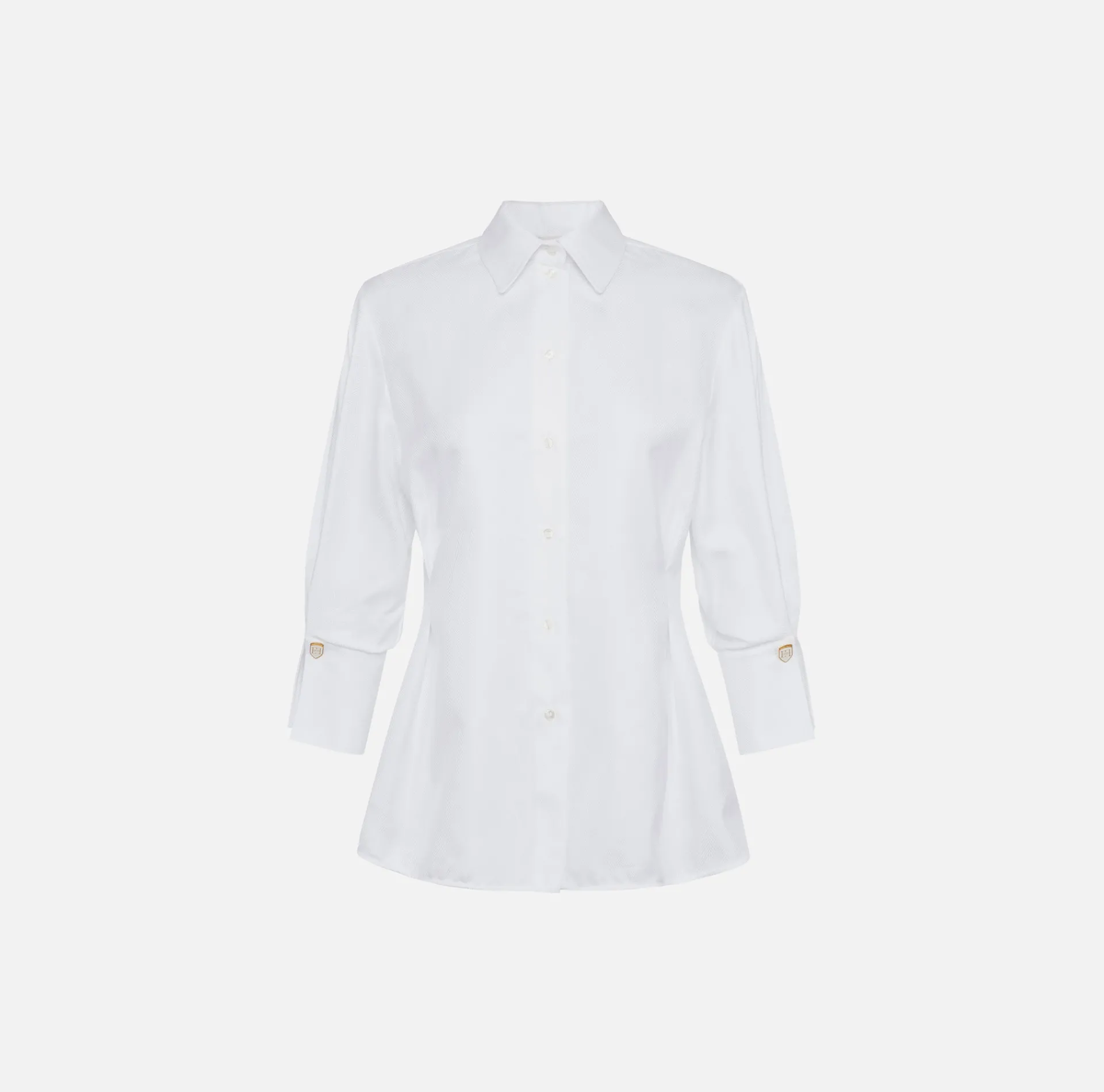 Elisabetta Franchi Shirts And Blouses|Chevron poplin shirt with darts White