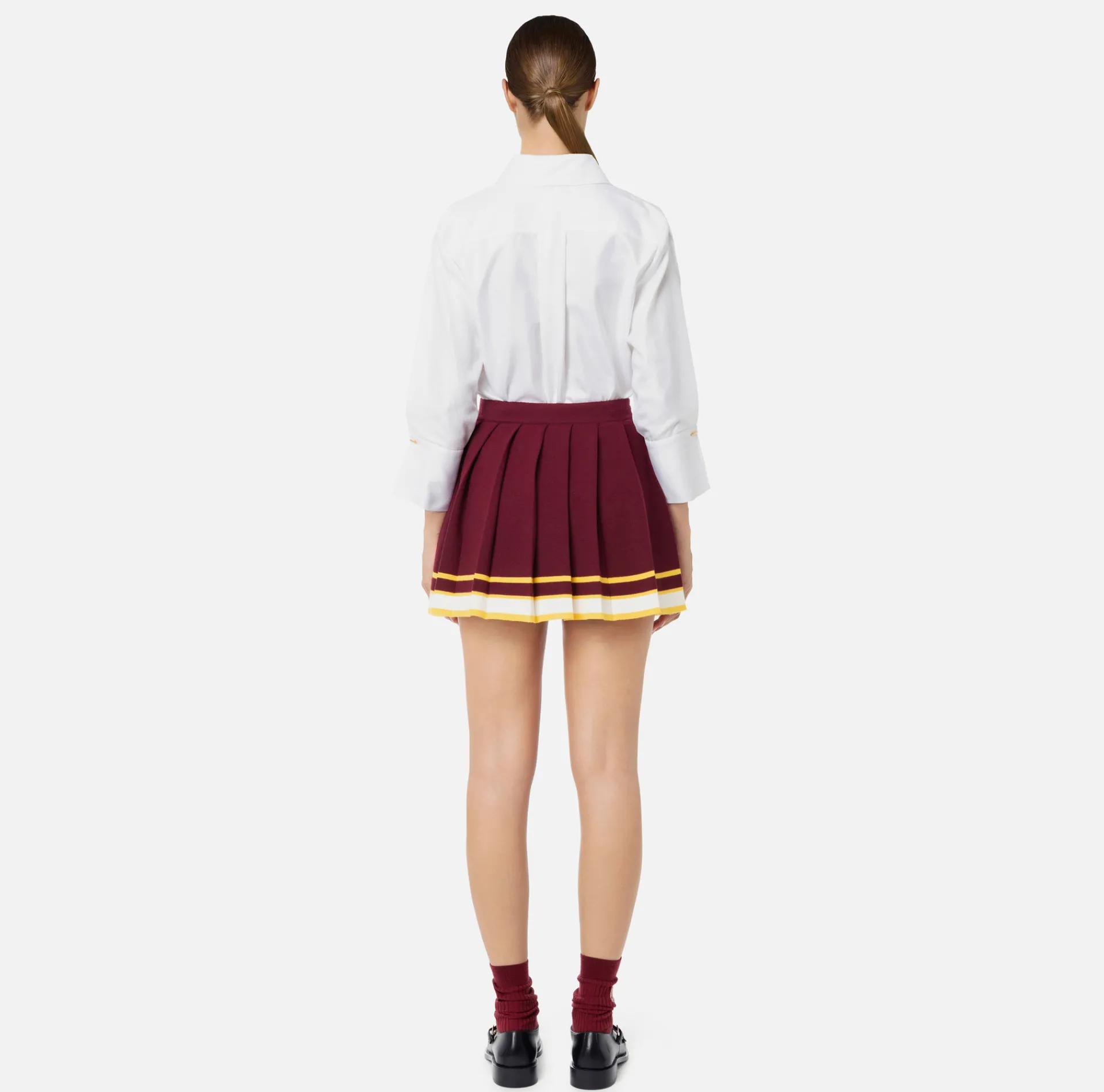 Elisabetta Franchi Shirts And Blouses|Chevron poplin shirt with darts White