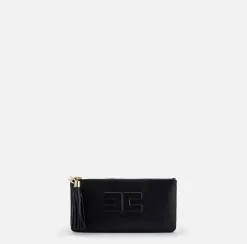 Elisabetta Franchi Wallets|Clutch Bag With Logo Black