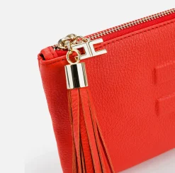Elisabetta Franchi Wallets|Clutch Bag With Logo Lacca