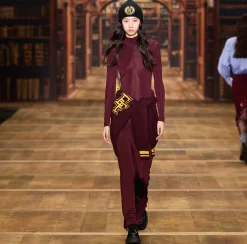 Elisabetta Franchi Knitwear And Sweatshirts|College-style wool cardigan RougeNoir/Mimosa