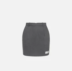 Elisabetta Franchi Tailleur|Skirts|Cool wool miniskirt with jacquard label