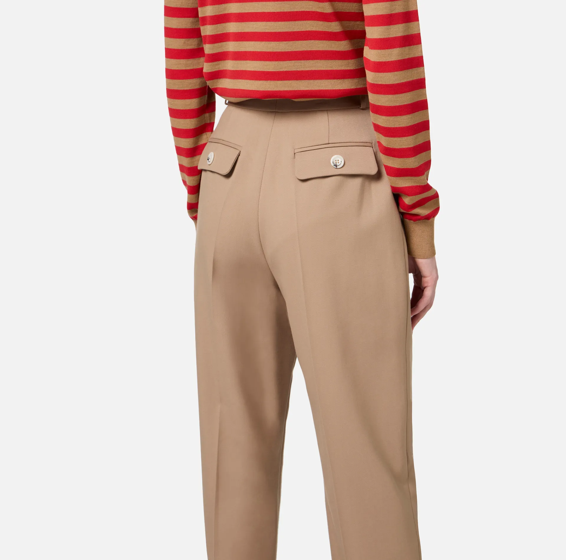 Elisabetta Franchi Tailleur|Trousers And Shorts|Cool wool trousers with darts