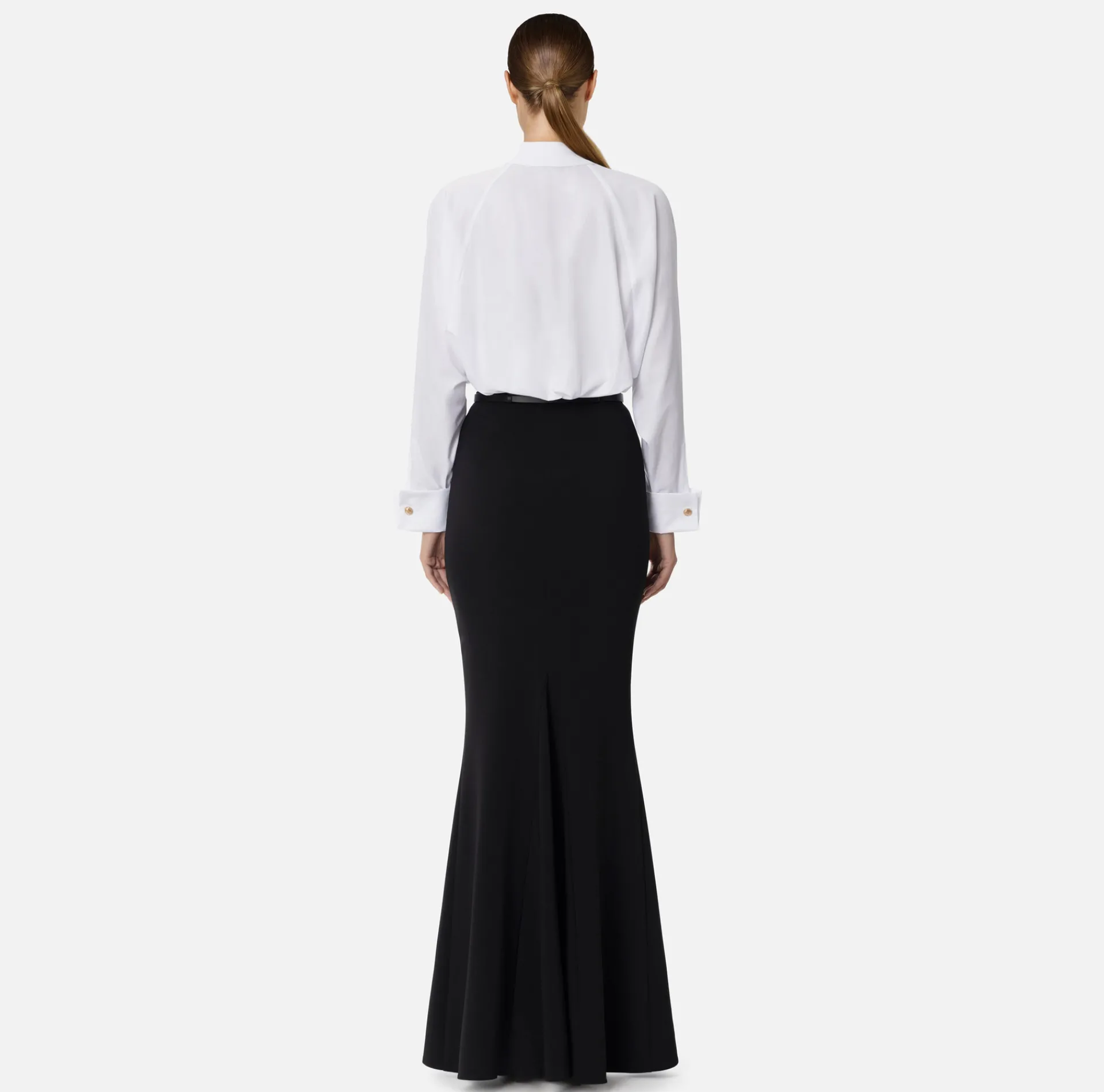 Elisabetta Franchi Shirts And Blouses|Cotton poplin shirt with gathers and logo emblem