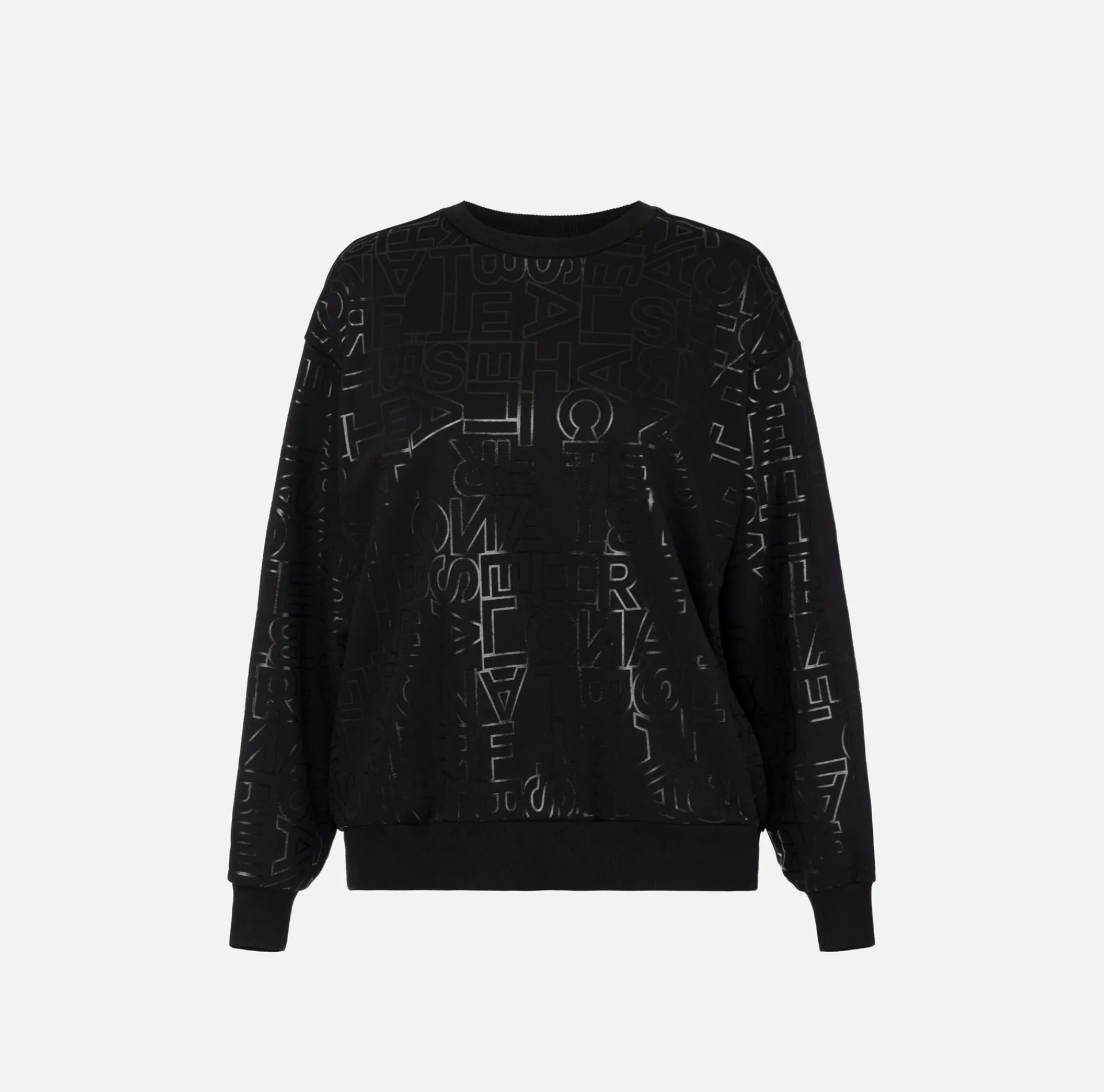 Elisabetta Franchi Knitwear And Sweatshirts|Cotton sweatshirt with lettering Black