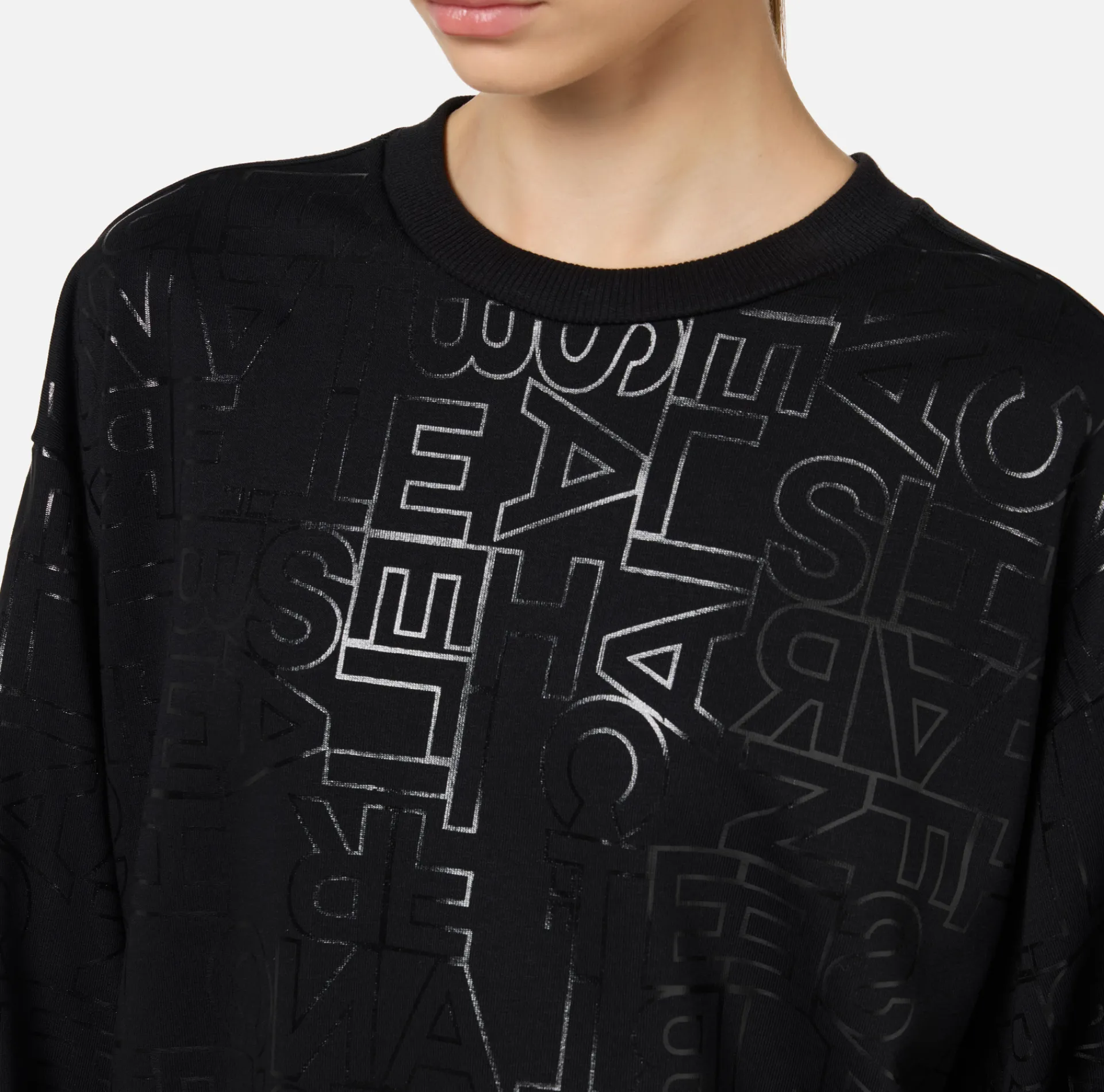 Elisabetta Franchi Knitwear And Sweatshirts|Cotton sweatshirt with lettering Black