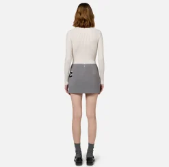 Elisabetta Franchi Knitwear And Sweatshirts|Crew neck shirt in narrow-ribbed lurex and viscose fabric Ivory
