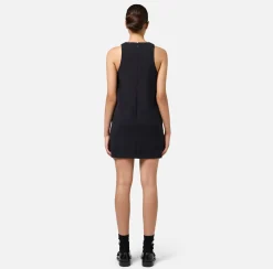 Elisabetta Franchi Mini Dresses|Dresses|Crêpe boxy mini-dress with necklace Black