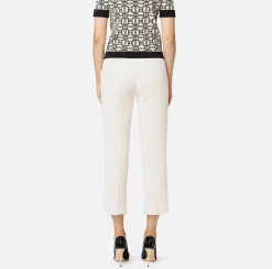 Elisabetta Franchi Trousers And Shorts|Crêpe trousers with slits Butter