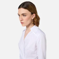 Elisabetta Franchi Jewelry|Crystal rhinestone chain earrings