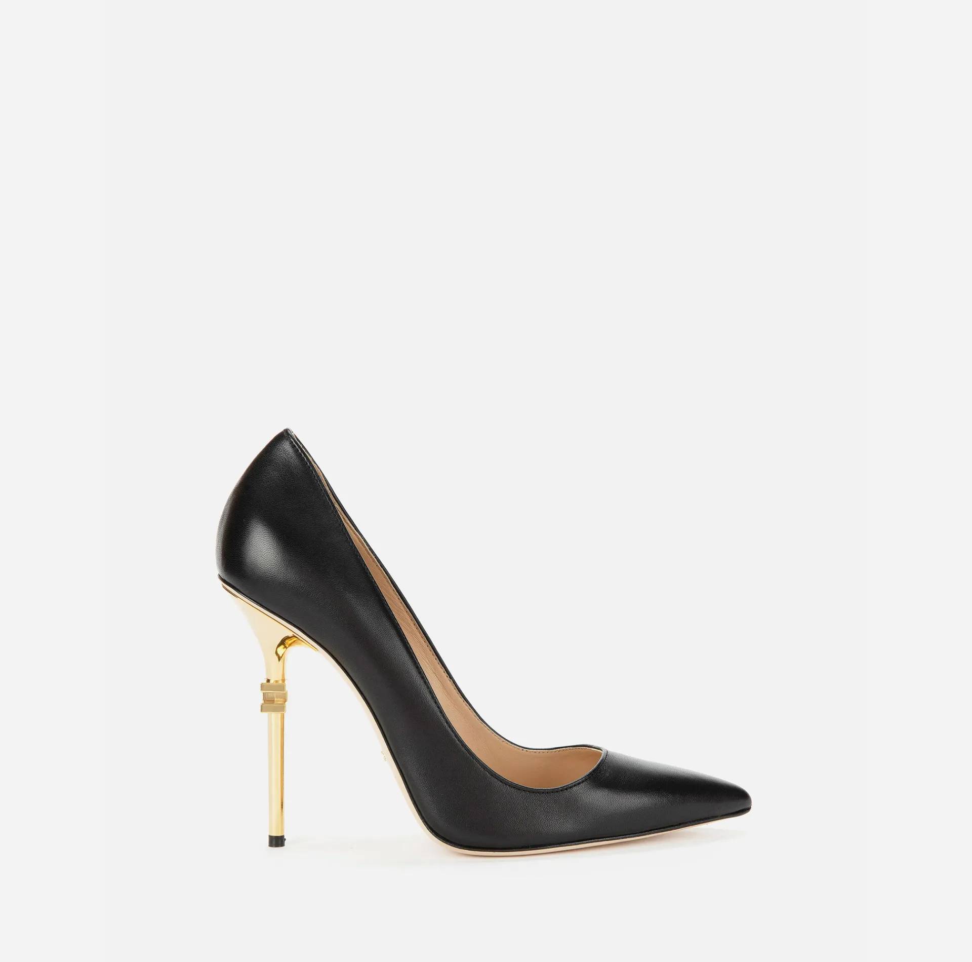 Elisabetta Franchi Pumps|Décolleté With Branded Heel Black