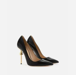 Elisabetta Franchi Pumps|Décolleté With Branded Heel Black